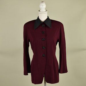 BADGLEY MISCHKA Burgundy Blazer Jacket sz 6